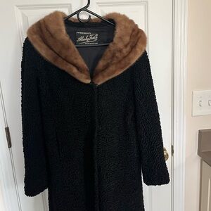 Vintage Genuine Persian Lamb with Mink Collar